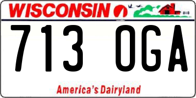 WI license plate 713OGA