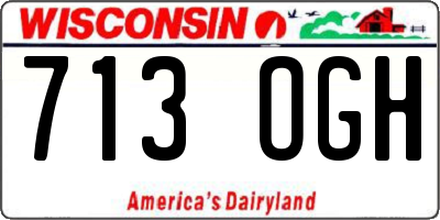 WI license plate 713OGH