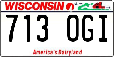 WI license plate 713OGI