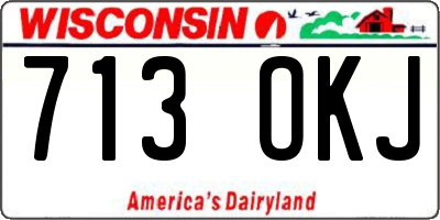 WI license plate 713OKJ
