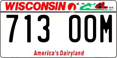 WI license plate 713OOM