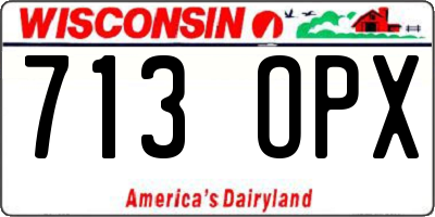 WI license plate 713OPX