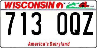 WI license plate 713OQZ