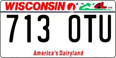WI license plate 713OTU