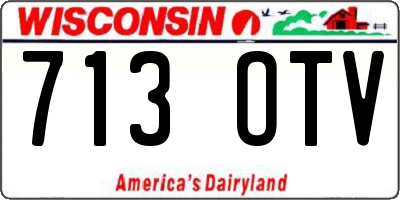 WI license plate 713OTV