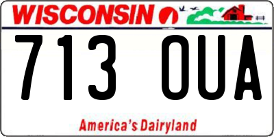 WI license plate 713OUA