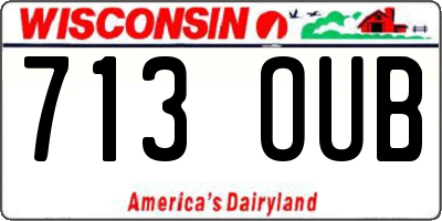 WI license plate 713OUB