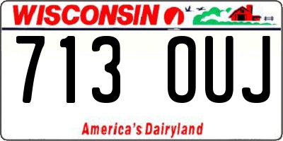 WI license plate 713OUJ