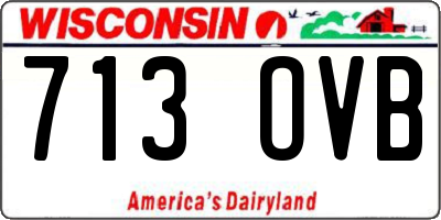WI license plate 713OVB