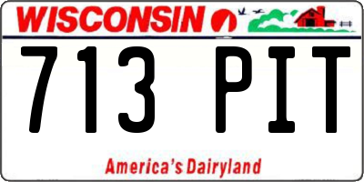 WI license plate 713PIT