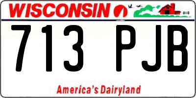 WI license plate 713PJB