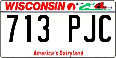 WI license plate 713PJC
