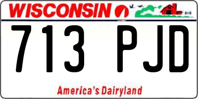 WI license plate 713PJD