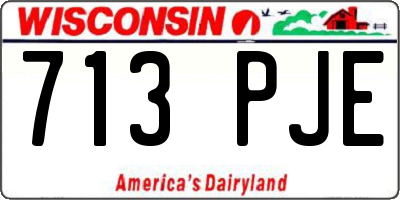 WI license plate 713PJE