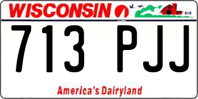WI license plate 713PJJ