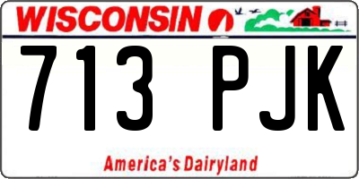WI license plate 713PJK