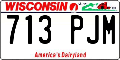 WI license plate 713PJM