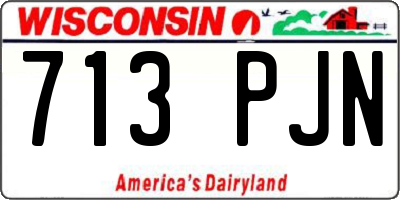 WI license plate 713PJN