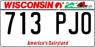 WI license plate 713PJO