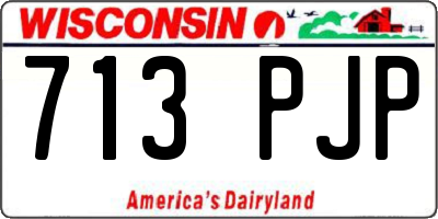 WI license plate 713PJP