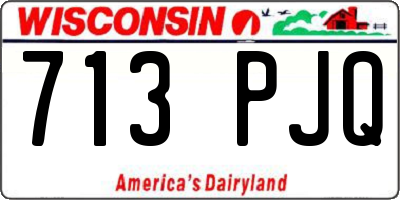 WI license plate 713PJQ