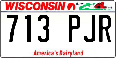 WI license plate 713PJR