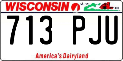 WI license plate 713PJU