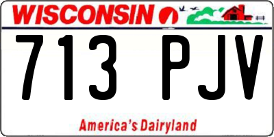 WI license plate 713PJV