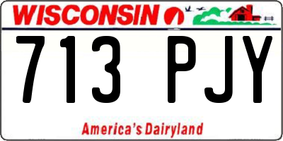 WI license plate 713PJY