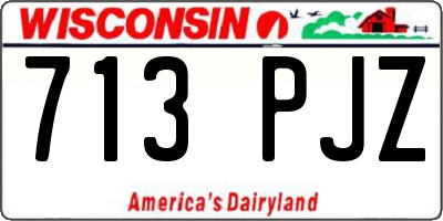WI license plate 713PJZ