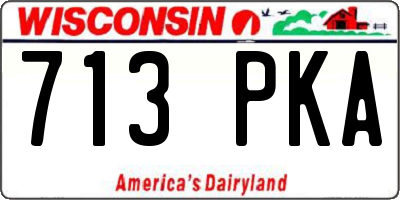 WI license plate 713PKA