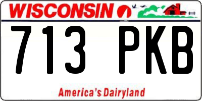 WI license plate 713PKB