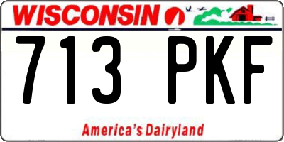 WI license plate 713PKF