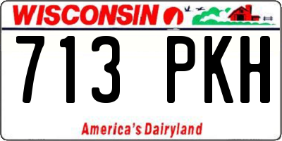 WI license plate 713PKH