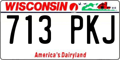 WI license plate 713PKJ