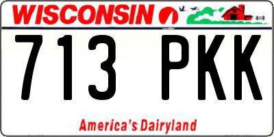 WI license plate 713PKK