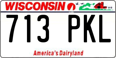 WI license plate 713PKL
