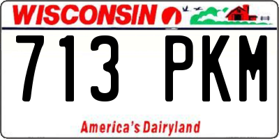 WI license plate 713PKM