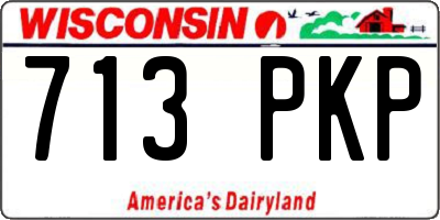 WI license plate 713PKP