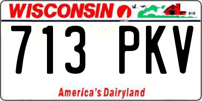 WI license plate 713PKV