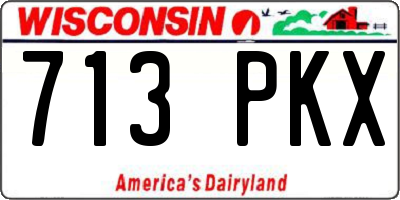 WI license plate 713PKX