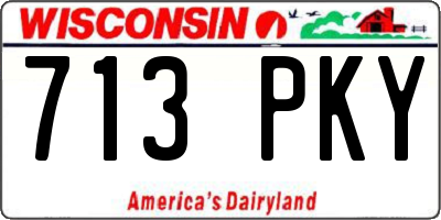 WI license plate 713PKY