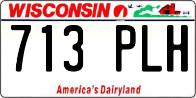 WI license plate 713PLH