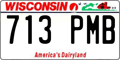 WI license plate 713PMB