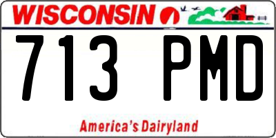 WI license plate 713PMD