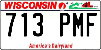 WI license plate 713PMF