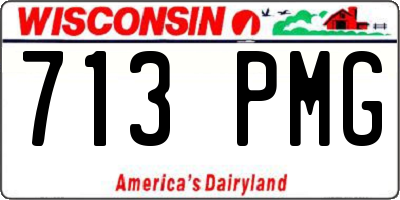 WI license plate 713PMG