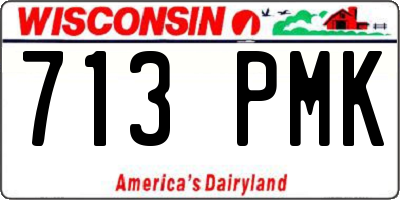 WI license plate 713PMK