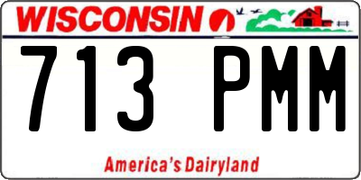 WI license plate 713PMM