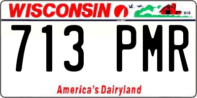 WI license plate 713PMR